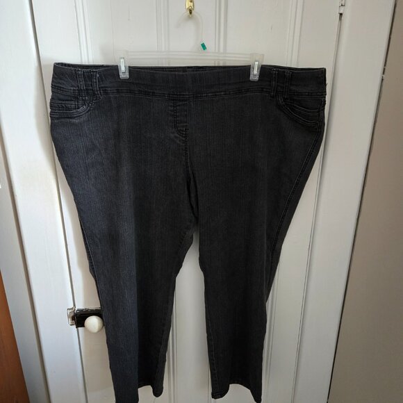 Penningtons Savvy Fit Grey Pull-On Jeans (28W) - Picture 2 of 8